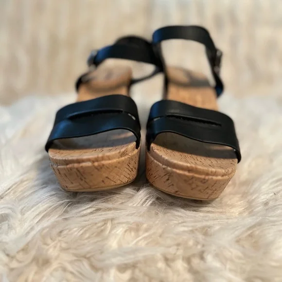 Sonoma Lola Black Wedge Sandals, Women’s 8.5 - Picture 7 of 10